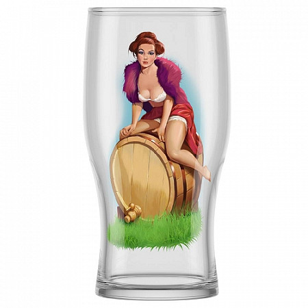 Набор бокалов для пива Декостек Рin-up beer Бочка 500 мл 2 шт 304/2-Д