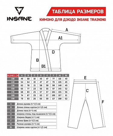 Кимоно для дзюдо Insane TRAINING IN22-JD400 детское 2/150 blue