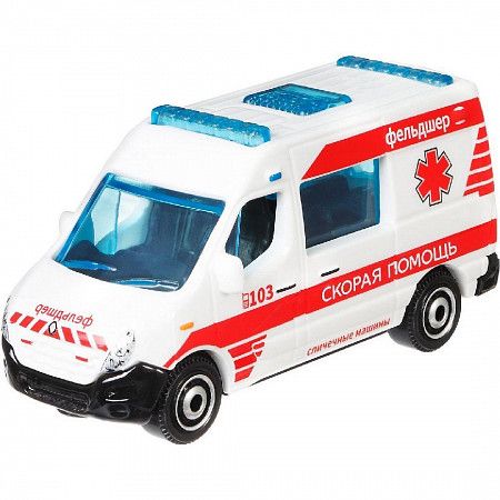 Машинка Matchbox Russia Renault Master Ambulance 2/6 (HBL15 HBL17)