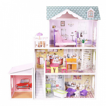 Кукольный домик Eco Toys Delia Luxure с гаражом 4108WG