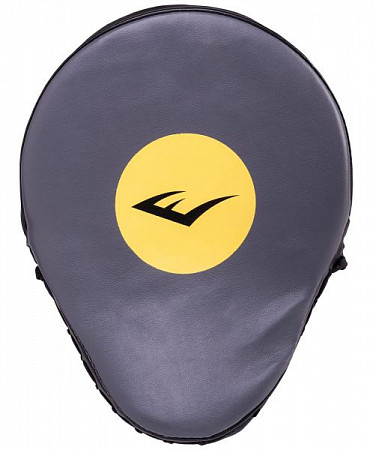 На картинке изображен Лапы боксерские Everlast Vinyl Mantis 4416U black/yellow Лапы боксерские Everlast Vinyl Mantis 4416U black/yellow