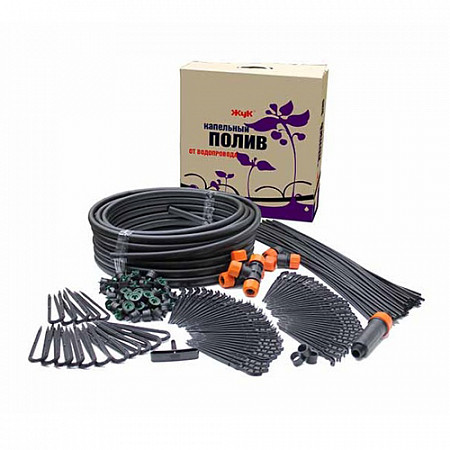 Капельный полив Цикл ЖУК от водопровода, система на 30 растений