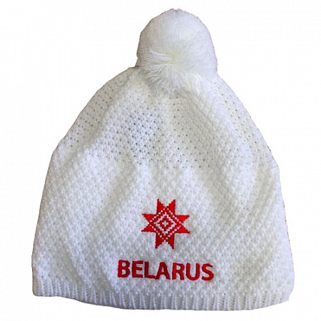 На картинке изображен Вязанная шапочка с вышивкой Belarus CO900BY Вязанная шапочка с вышивкой Belarus CO900BY