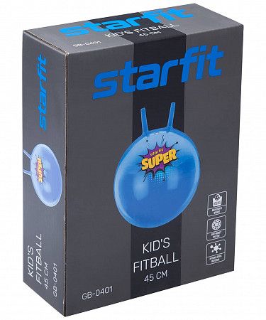 Фитбол детский Starfit GB-406 45 см с рожками антивзрыв pink