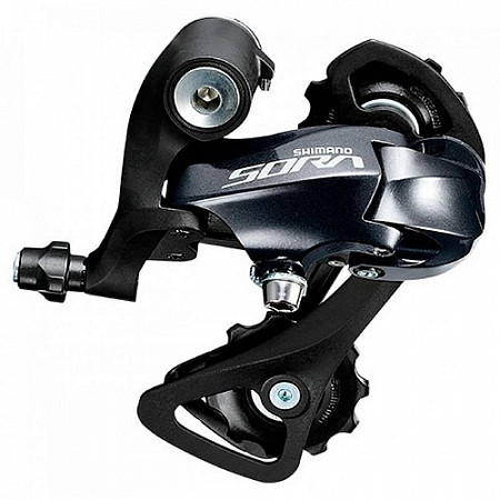 На картинке изображен Переключатель задний Shimano Sora R-3000 SS 9 скоростей Переключатель задний Shimano Sora R-3000 SS 9 скоростей