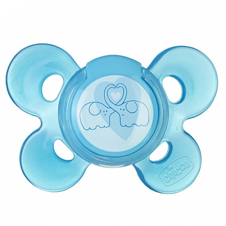Пустышка силиконовая Chicco Physio Comfort Слоники 6-12 мес 00074913210000