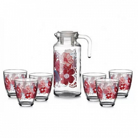 Набор стаканов с кувшином Pasabahce Уоркшоп Рэд Дрим 95972УБ