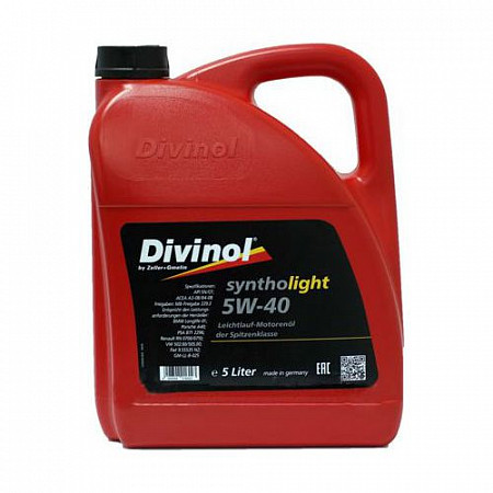 Масло моторное четырехтактное синтетическое Divinol Syntolight SAE 5W-40 5 л 49520-K007
