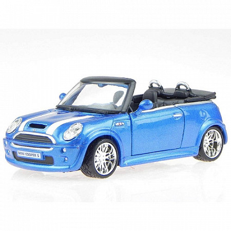 Коллекционная машина Bburago 1:32 MINI Cooper S Cabrio (18-43041) blue