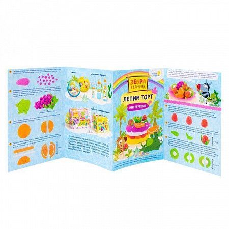 На картинке изображен Набор для лепки из легкого пластилина Dream Makers Лепим торт с Зеброй в клеточку TA1702L Набор для лепки из легкого пластилина Dream Makers Лепим торт с Зеброй в клеточку TA1702L