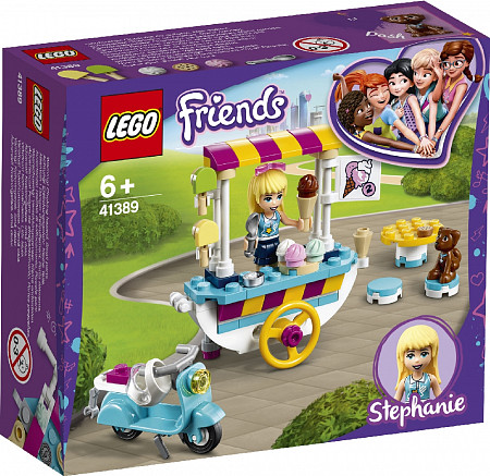 На картинке изображен Конструктор LEGO Friends Тележка с мороженым 41389 Конструктор LEGO Friends Тележка с мороженым 41389