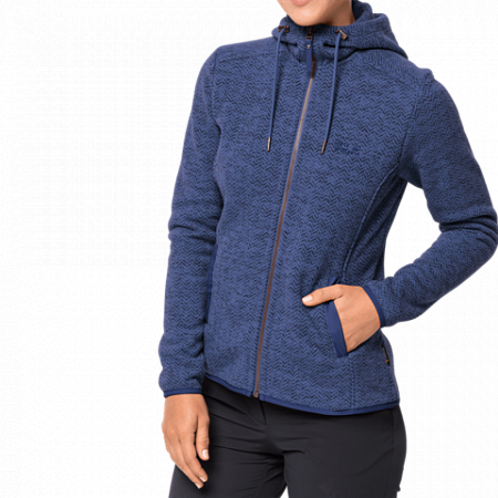 Джемпер женский Jack Wolfskin Patan Hooded Jacket W lapiz blue