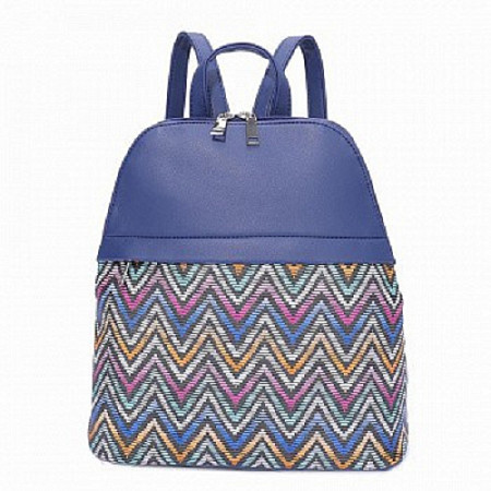 На картинке изображен Городской рюкзак Ors Oro DS-0049 /2 geometry on blue Городской рюкзак Ors Oro DS-0049 /2 geometry on blue