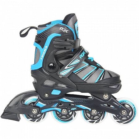 На картинке изображен Роликовые коньки раздвижные RGX Enigma blue Роликовые коньки раздвижные RGX Enigma blue