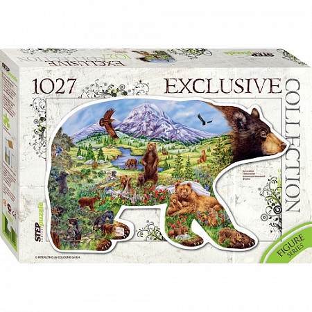 На картинке изображен Пазлы Step Puzzle 1027 Медведь 83501 Пазлы Step Puzzle 1027 Медведь 83501