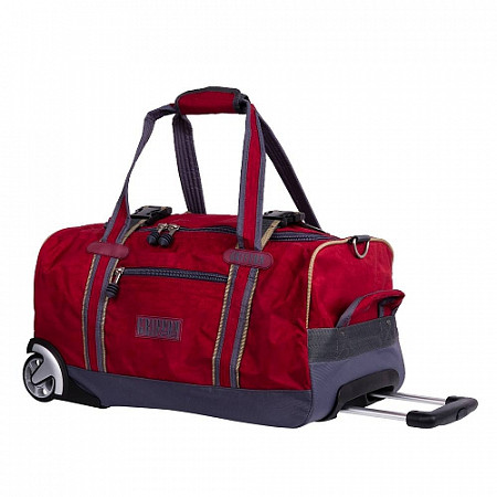 На картинке изображен Дорожная сумка на колесах Griffon 21" Г304.3 burgundy Дорожная сумка на колесах Griffon 21" Г304.3 burgundy