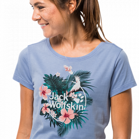 Футболка женская Jack Wolfskin Tropical T W shirt blue