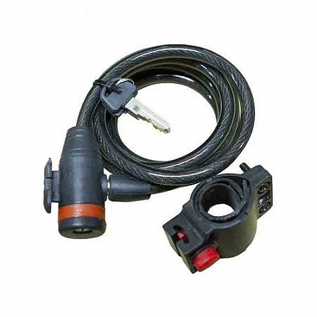 Замок TBS TY-511 10х1800мм с ключом и держателем black TY-511-1