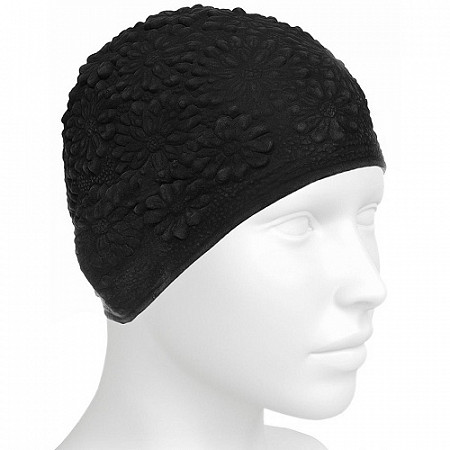 Шапочка для бассейна (плавания) женская Mad Wave Hawaii Chrysant black