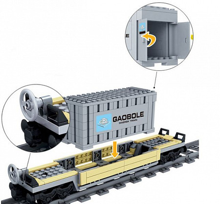 Конструктор Kazi (GBL) Грузовой поезд 98101