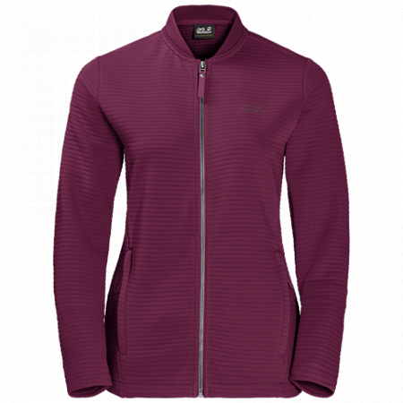 На картинке изображен Джемпер женский Jack Wolfskin Modesto Jacket Women wild berry Джемпер женский Jack Wolfskin Modesto Jacket Women wild berry