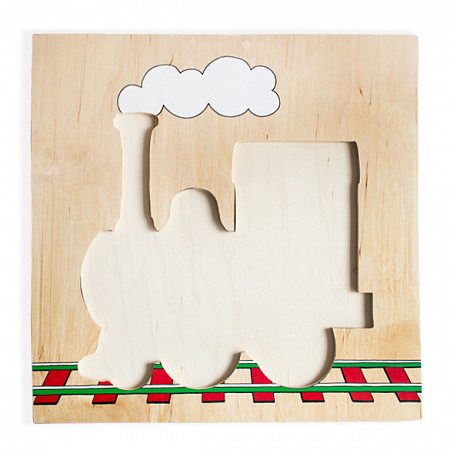 Игрушка детская деревянная Поезд Паровоз 1012