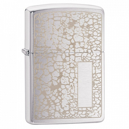 Зажигалка Zippo Crackle Pattern Design Brushed 49208 chrome