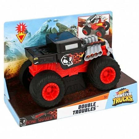 Машинка Hot Wheels Монстр Трак Double Troubles Bone Shaker (GCG06 GCG07)