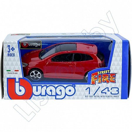 Машинка Bburago 1:43 Volkswagen Polo GTI Mark 5 (18-30000/18-30233) red