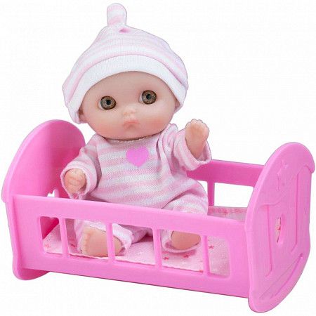 Пупс JC Toys Lil' Cutesies с кроваткой (16912) pink