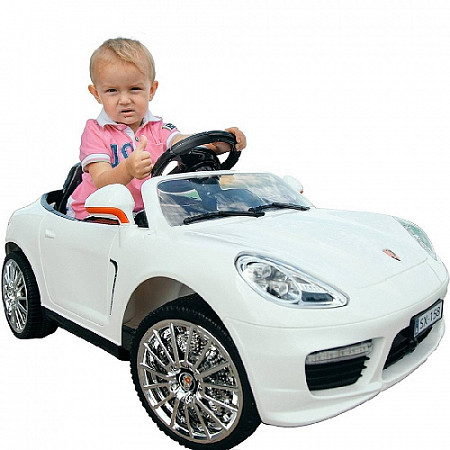 На картинке изображен Детский электромобиль Sundays Porsche 911 BJX158 white Детский электромобиль Sundays Porsche 911 BJX158 white