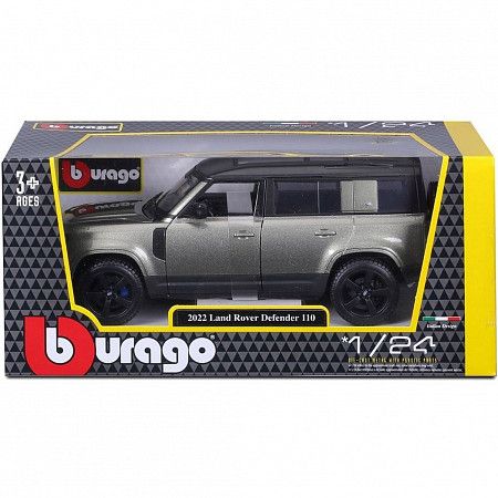 Машинка Bburago 1:24 Land Rover Defender 2022 (18-21101) green