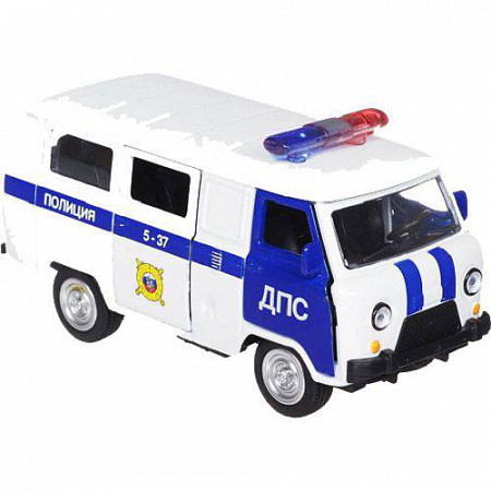 Игрушка Tehnopark Машина Технопарк УАЗ 39625 полиция ДПС металлическая X600-H09021-R