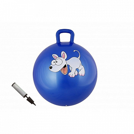 Мяч-попрыгун с ручкой Body Form 22" 55 см BF-CHBP01 blue