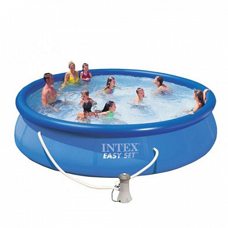 На картинке изображен Бассейн Intex Easy Set 28164/56414/54914 Бассейн Intex Easy Set 28164/56414/54914