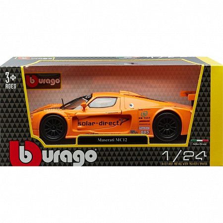 Коллекционная машина Bburago 1:24 Maserati MC12 (18-21078) orange