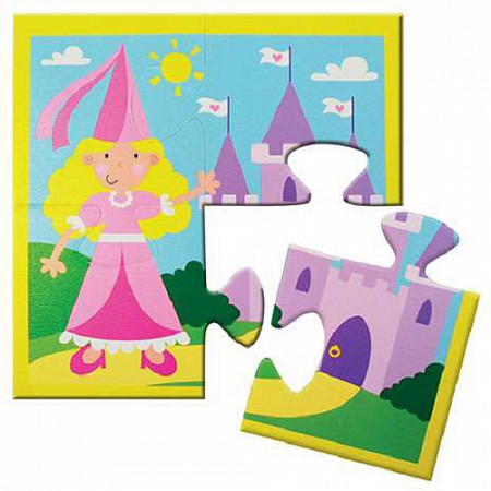 На картинке изображен Набор игрушек для купания Мега-Пазлы Принцессы 14093 Набор игрушек для купания Мега-Пазлы Принцессы 14093