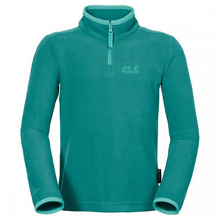 На картинке изображен Флис детский Jack Wolfskin Gecko Nanuk Half Zip K 1605551 Turquoise Флис детский Jack Wolfskin Gecko Nanuk Half Zip K 1605551 Turquoise