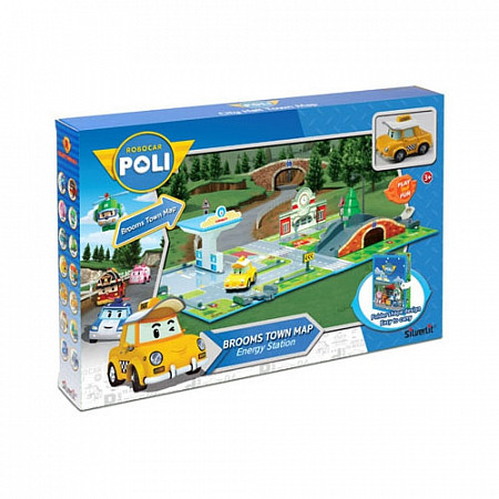 Игрушка Robocar Poli Набор «Город» почта с мостом (1 металлическая машинка в комплекте) 83248