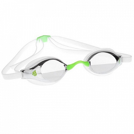 Очки для плавания Mad Wave Record Breaker Mirror white/green
