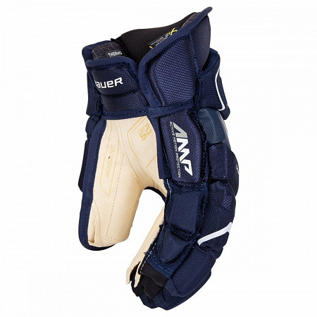 На картинке изображен Перчатки хоккейные Bauer Supreme 2S Pro S19 navy Перчатки хоккейные Bauer Supreme 2S Pro S19 navy