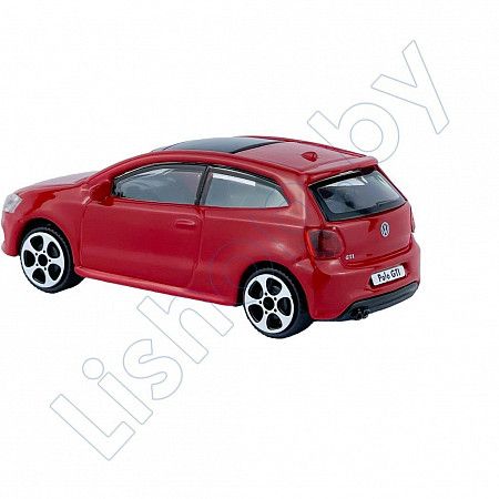 Машинка Bburago 1:43 Volkswagen Polo GTI Mark 5 (18-30000/18-30233) red