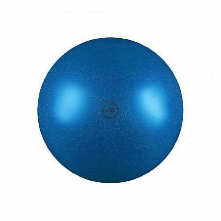 Мяч для художественной гимнастики Нужный спорт FIG металлик с блестками 19 см AB2801В blue
