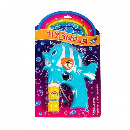 На картинке изображен Мыльные пузыри Bubbleland Рыбка-пузырятор D603 blue Мыльные пузыри Bubbleland Рыбка-пузырятор D603 blue