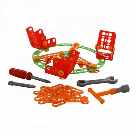 Конструктор Полесье Изобретатель Карусель №1 101 элемент в пакете 55118