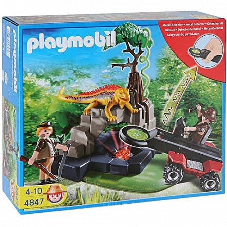 На картинке изображен Игрушка Playmobil Искатели сокровищ с металлоискателем 4847 Игрушка Playmobil Искатели сокровищ с металлоискателем 4847