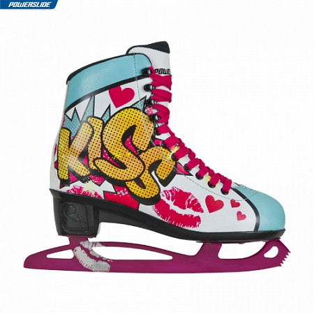 На картинке изображен Коньки фигурные Powerslide Pop Art Kiss 902199 Коньки фигурные Powerslide Pop Art Kiss 902199