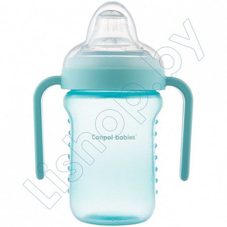 Поильник Canpol babies непроливающийся с силиконовым носиком 220 мл 9м+ (56/605) turquoise