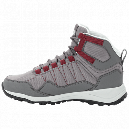 Ботинки женские Jack Wolfskin Maze Texapore Mid W tarmac grey / burgundy