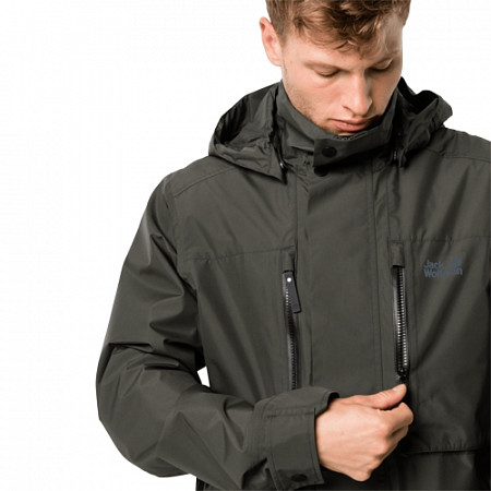 Куртка мужская Jack Wolfskin Bridgeport Jacket dark moss